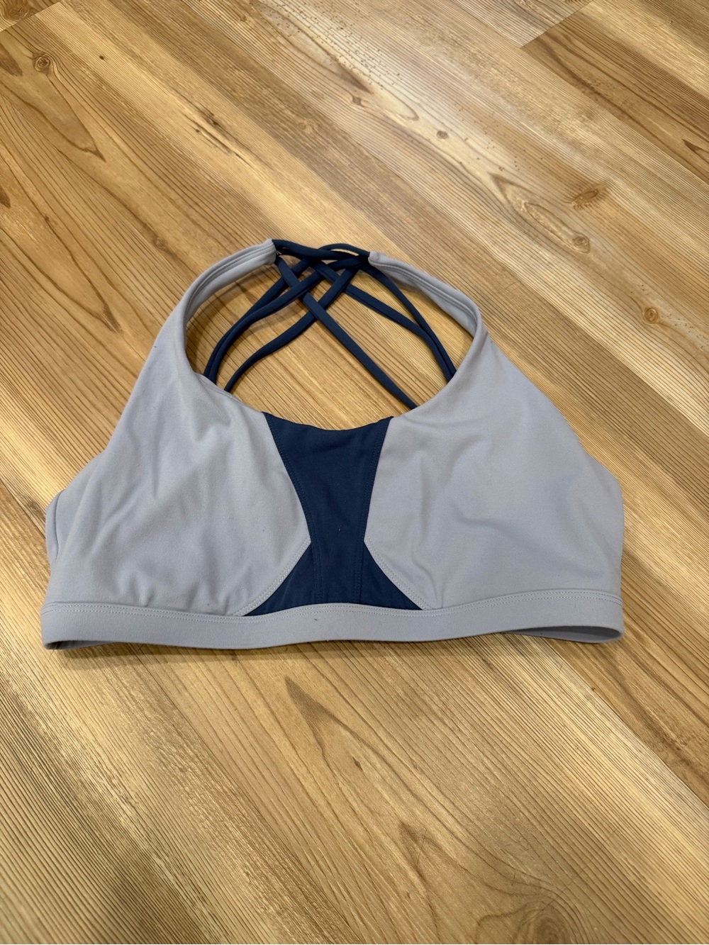 BuffBunny Periwinkle and Navy Strappy Sports Bra-Size M